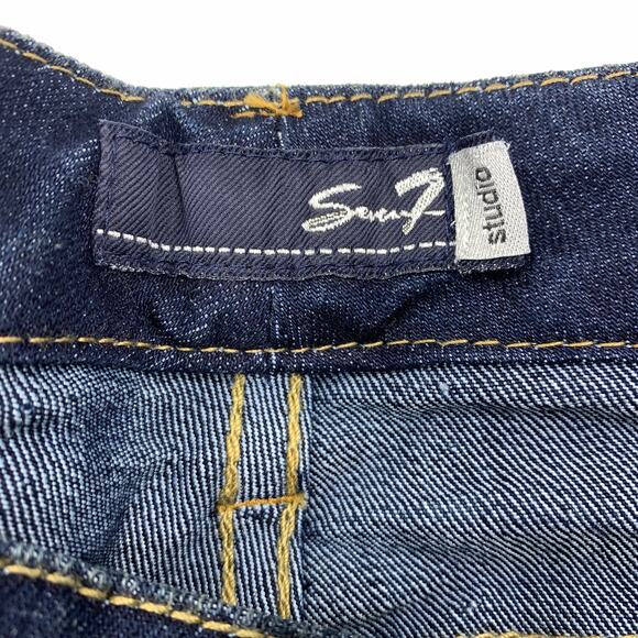 Y2K Seven7 Women's Size 6 Flare Leg Jeans Dark Wash Denim NEW - Picture 8 of 9